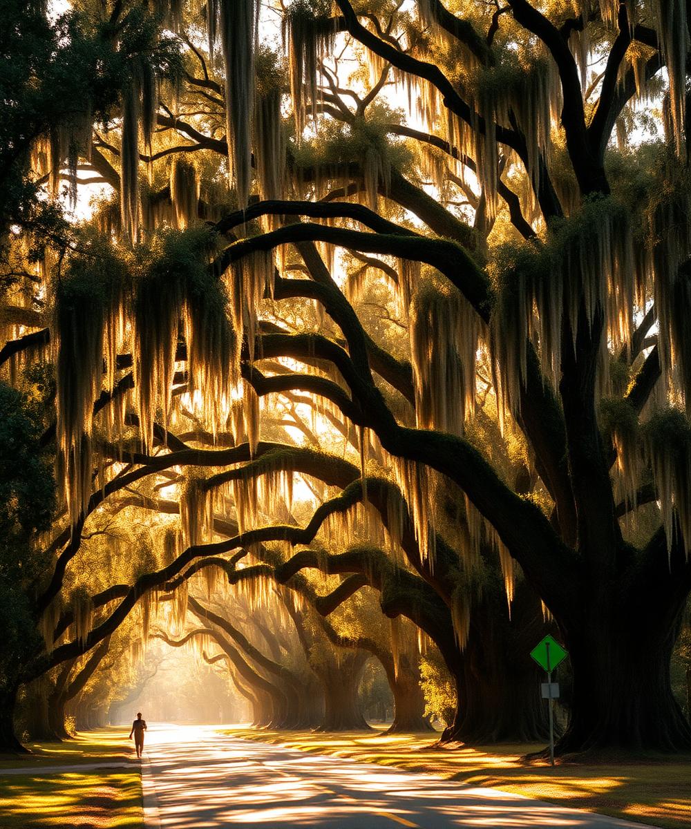 Live oaks draped in Spanish moss on St. Helena Island
